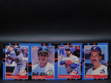 4 Donruss Baseball Trading Cards