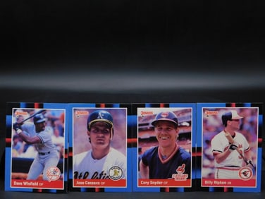 4 1989 Donruss Baseball Trading Cards