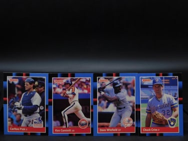 1988 Score Baseball Player Trading Cards Set of 4