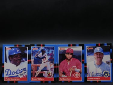 4 1980s Baseball Trading Cards Featuring MLB Players