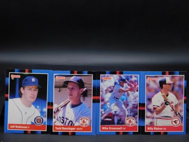 4 Donruss Baseball Cards Featuring MLB Players
