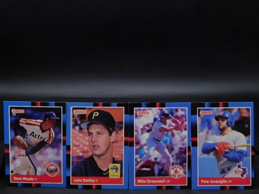 4 Donruss Baseball Cards Featuring MLB Players