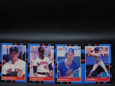 1988 Donruss Baseball Cards: Lot of Four Players