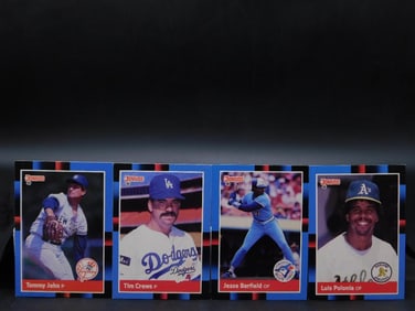 4 Donruss Baseball Cards Featuring MLB Players