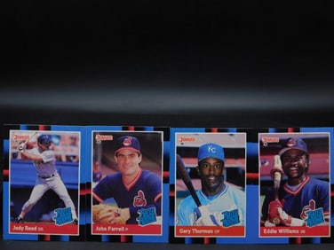 1989 Donruss Baseball Cards Featuring Four Players