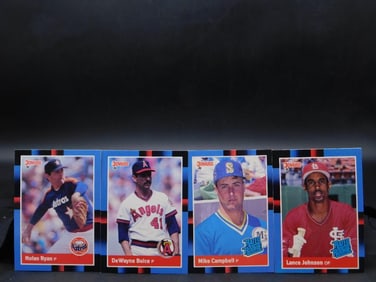 Donruss Baseball Cards Featuring Four Players