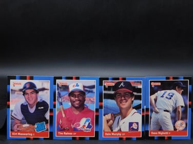 4 Donruss Baseball Trading Cards