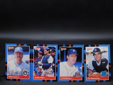 4 Donruss Baseball Trading Cards