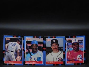 1980s Donruss Baseball Cards Featuring Notable Players