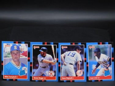 1988 Donruss Baseball Cards Set of 4