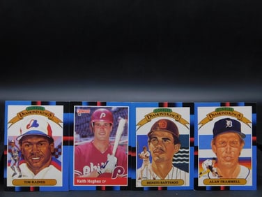 1990 Baseball Trading Cards Featuring Multiple Players