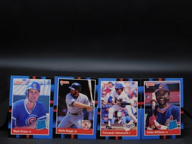 4 Baseball Trading Cards Featuring MLB Players