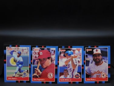 4 1991 Donruss Baseball Trading Cards