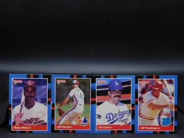 4 1990 Donruss Baseball Cards Featuring MLB Players
