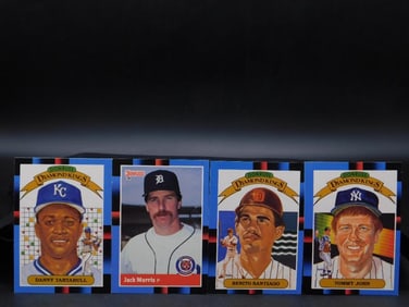 4 Baseball Player Trading Cards: Various Teams