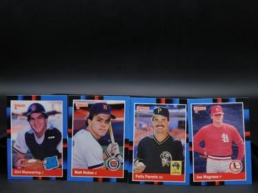 4 Vintage Baseball Player Trading Cards
