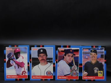 4 Donruss Baseball Cards Featuring 1980s Players