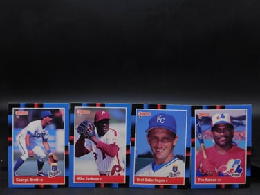 4 Baseball Trading Cards Featuring MLB Players