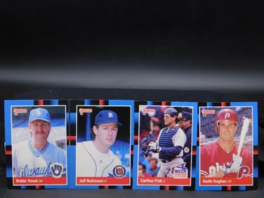 Four Vintage Baseball Trading Cards