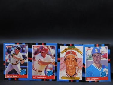 Four 1991 Donruss Baseball Cards