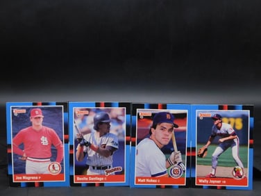 4 1988 Donruss Baseball Trading Cards