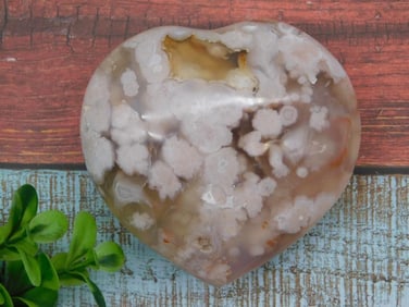 HATMANS FLOWER PETAL AGATE ROCK STONE LAPIDARY SPECIMEN