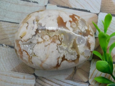 HATMANS FLOWER PETAL AGATE ROCK STONE LAPIDARY SPECIMEN