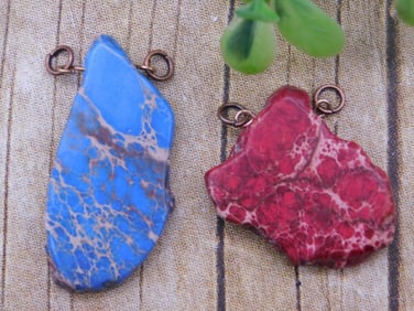 IMPRESSION JASPER PENDANTS ROCK STONE LAPIDARY SPECIMEN