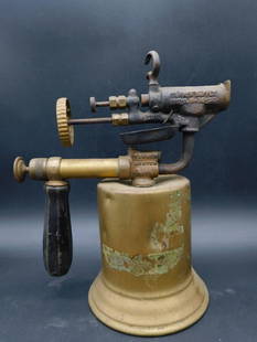 TURNER MASTER LINE BRASS BLOW TORCH VINTAGE ANTIQUE: TURNER MASTER LINE BRASS BLOW TORCH VINTAGE ANTIQUE