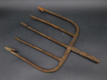 ANTIQUE 5-TINE FROG FISH EEL GIG SWAMP TOOL VINTAGE ANTIQUE