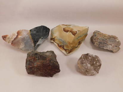 MIXED LOT ROCK STONE LAPIDARY SPECIMEN: MIXED LOT ROCK STONE LAPIDARY SPECIMEN