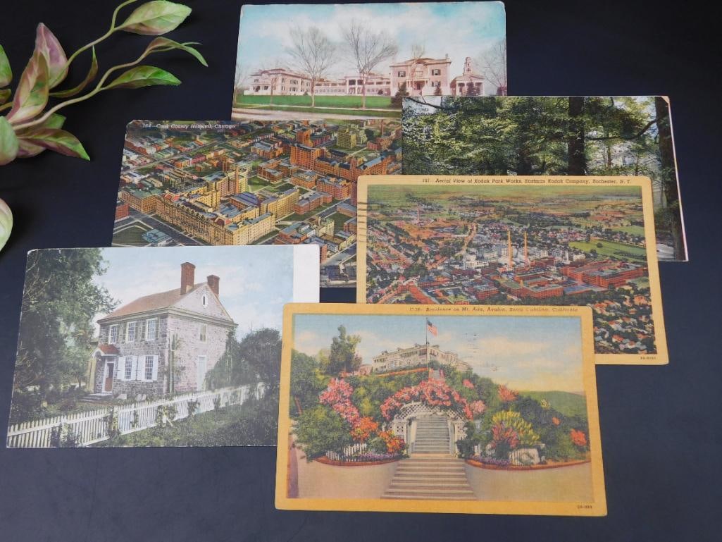 Collection of Six Assorted Vintage Postcards: Collection of Six Assorted Vintage Postcards