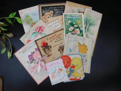 Collection of Assorted Greeting Cards with Various Designs and Themes: Collection of Assorted Greeting Cards with Various Designs and Themes