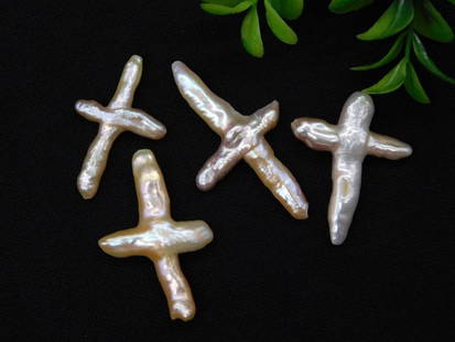 BAROQUE PEARL CROSSES ROCK STONE LAPIDARY SPECIMEN: BAROQUE PEARL CROSSES ROCK STONE LAPIDARY SPECIMEN