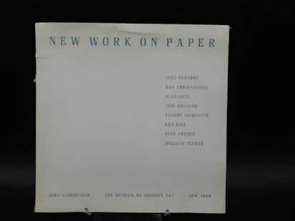 New Work on Paper, Museum of Modern Art Catalog (1981): &#34;New Work on Paper&#34; catalog published in 1981 by the Museum of Modern Art, New York. Features works by artists including Janz Jerome, L.N. Christensen, Alan Gold, Tom Holland, Frank Holliette,