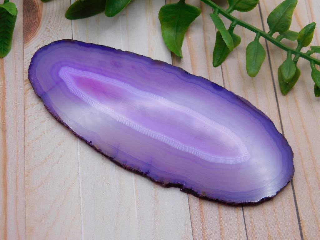 AGATE SLICE ROCK STONE LAPIDARY SPECIMEN: AGATE SLICE ROCK STONE LAPIDARY SPECIMEN