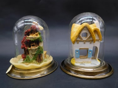 GOEBEL OLSZEWSKI MINIATURES IN GLOBES VINTAGE ANTIQUE