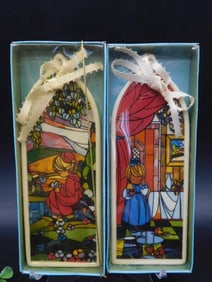 STAINED GLASS STYLE PRECIOUS MOMENTS ORNAMENTS
