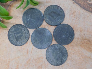 MISSOURI SALES TAX RECEIPT COINS VINTAGE ANTIQUE