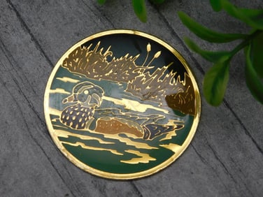 DUCK CABOCHON MEDALLION