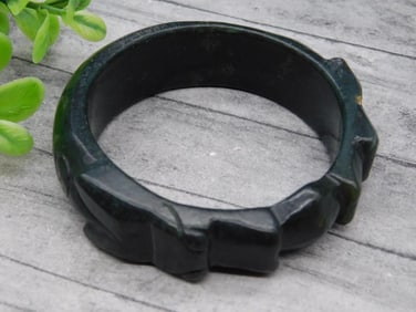 STONE CARVED NAPKIN RING VINTAGE ANTIQUE