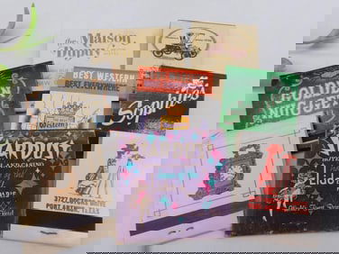 Collection of Eight Vintage Matchbook Covers ADVERTISING