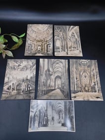 Set of Six Architectural Interior Photographs