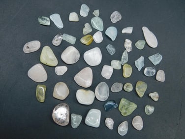 Polished Gemstones in Assorted Colors and Shapes Rock Stone Lapidary Specimen