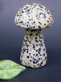 Polished Spotted Mushroom-Shaped Stone Sculpture