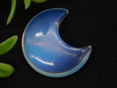 Opalite Crescent Moon Polished Stone, 7 Grams