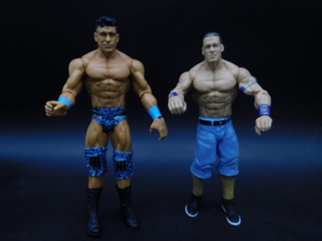 WWE Action Figures: Pair of Wrestlers in Blue Attire (1 of 4)