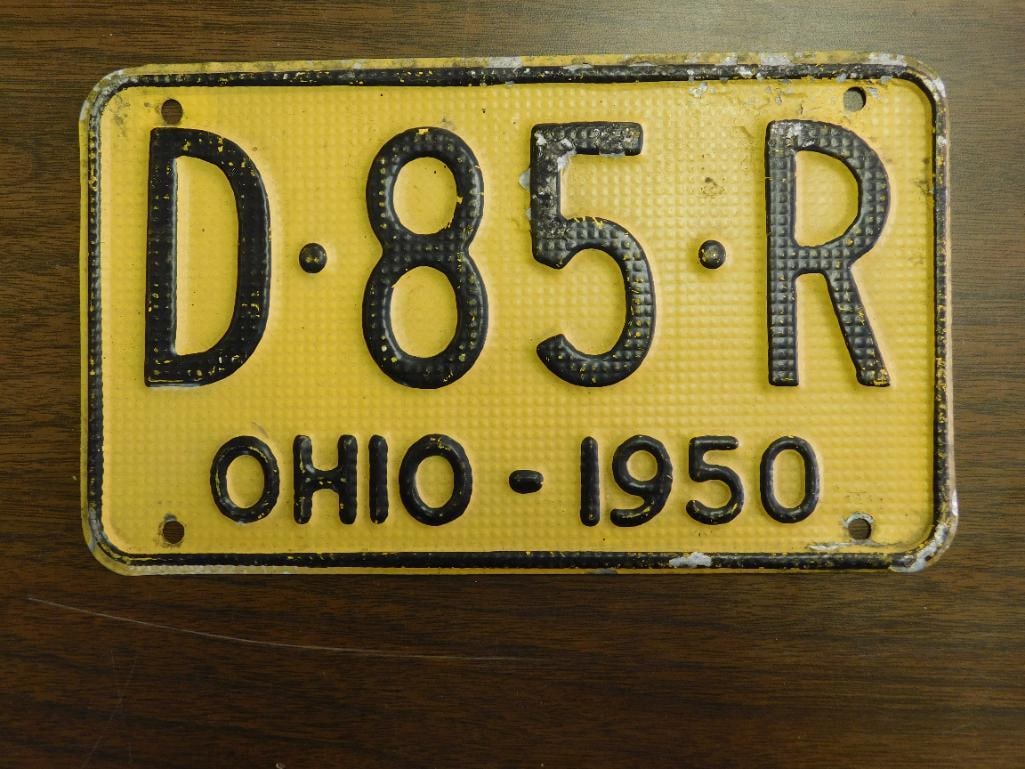 Vintage Antique License Plate 1950 US Ohio Collectible 172 (1 of 4)