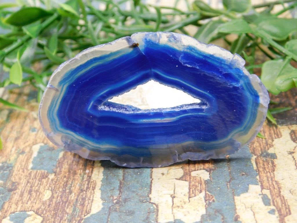 AGATE SLICE ROCK STONE LAPIDARY SPECIMEN: AGATE SLICE ROCK STONE LAPIDARY SPECIMEN