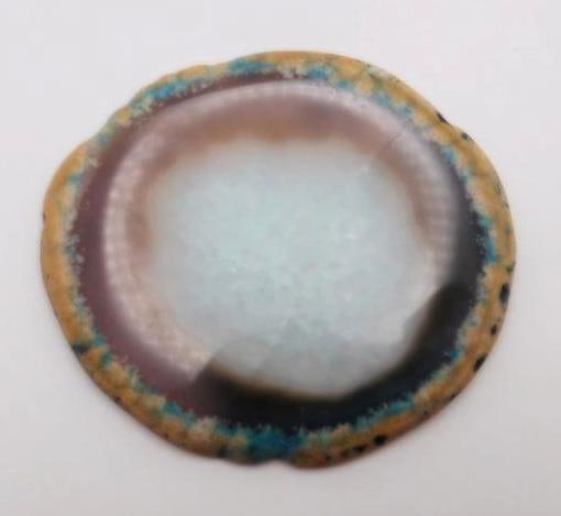 AGATE SLICE ROCK STONE LAPIDARY SPECIMEN: AGATE SLICE ROCK STONE LAPIDARY SPECIMEN